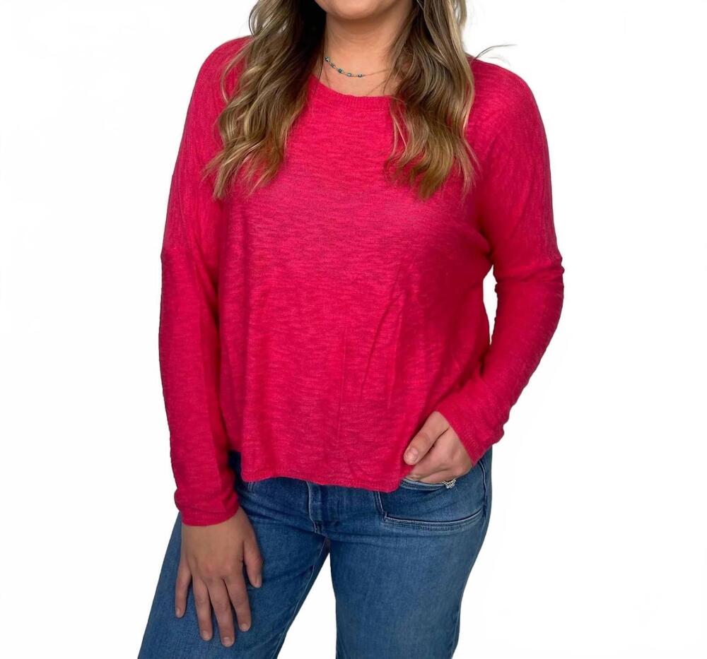 NEW STITCHDROP sandcastle sweater in radiant raspberry